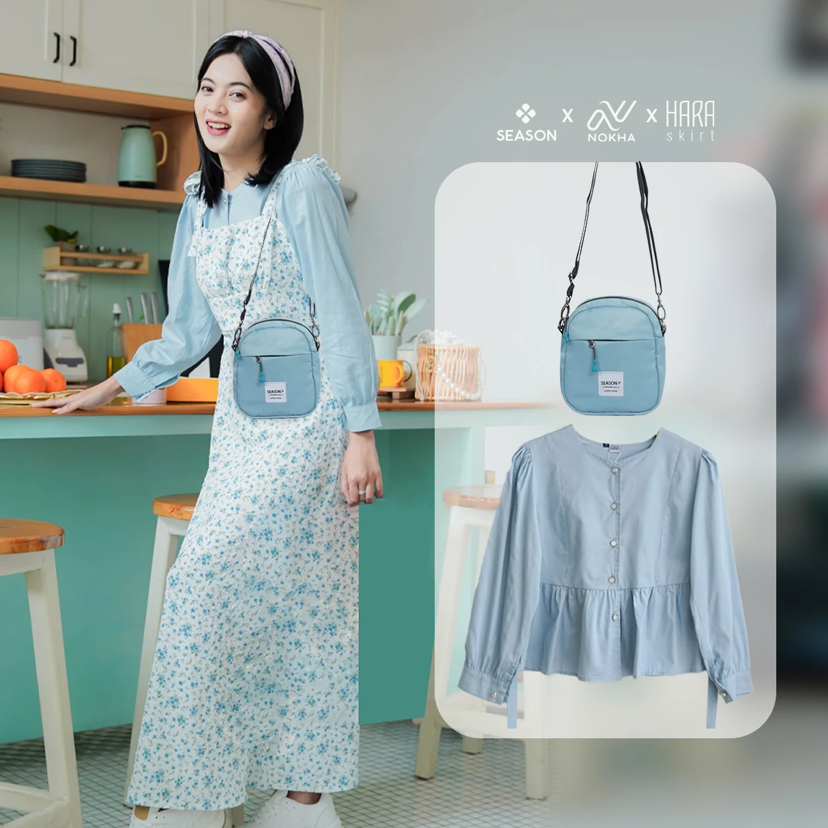 JOYFUL BUNDLE 5 (Lova Slingbag, Karina Overall, Chloe Blouse)